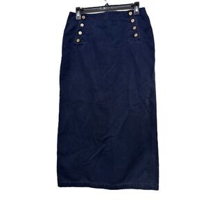 Lauren Ralph Lauren Navy Sailor Skirt w/ Corset Style Lace-Up  Back